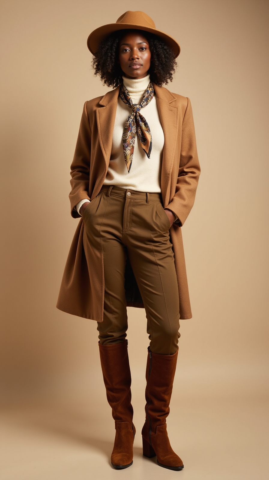 polished coordinated cozy winter accessories
