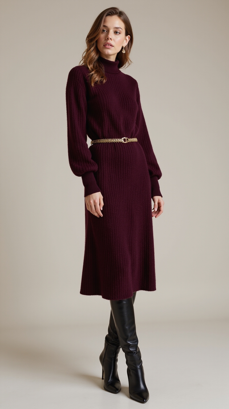 polished cozy sweater dress ensembles
