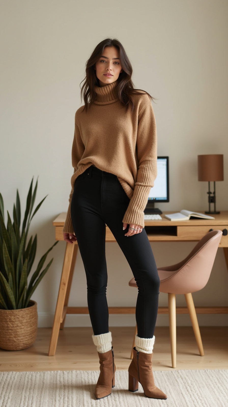 polished elevated leggings loungewear look