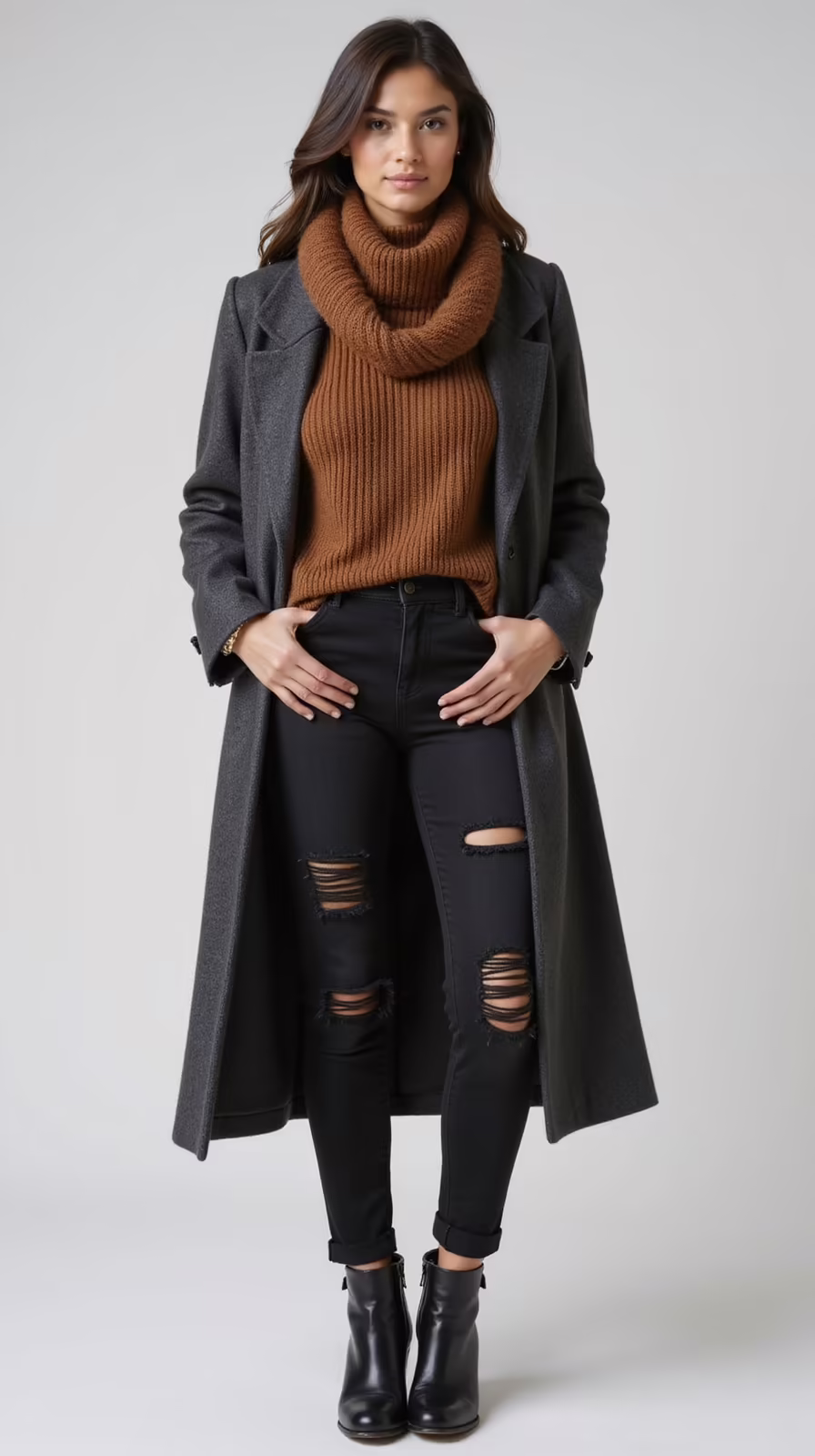 polished grunge winter layering