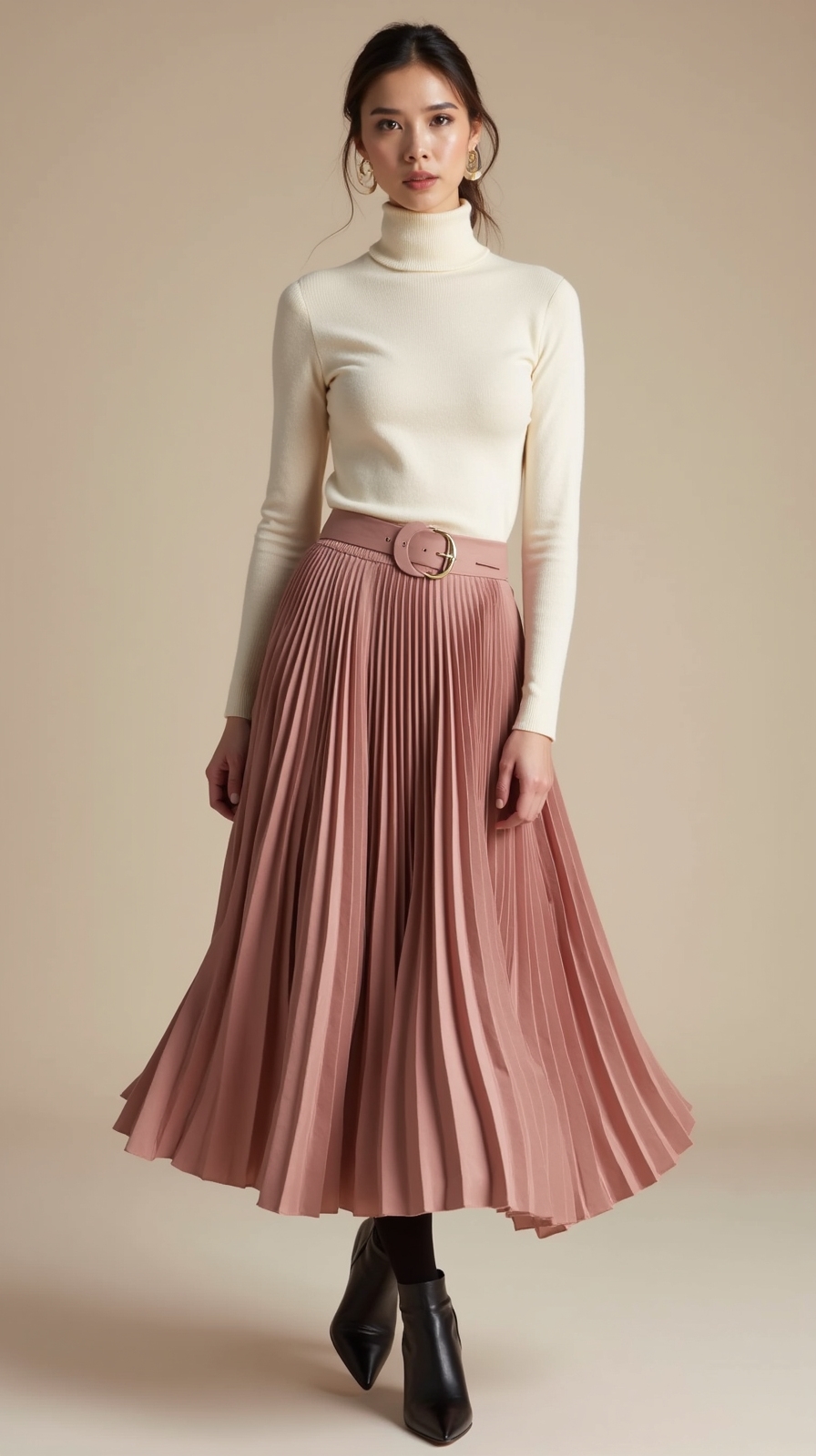 polished layered winter skirtwear
