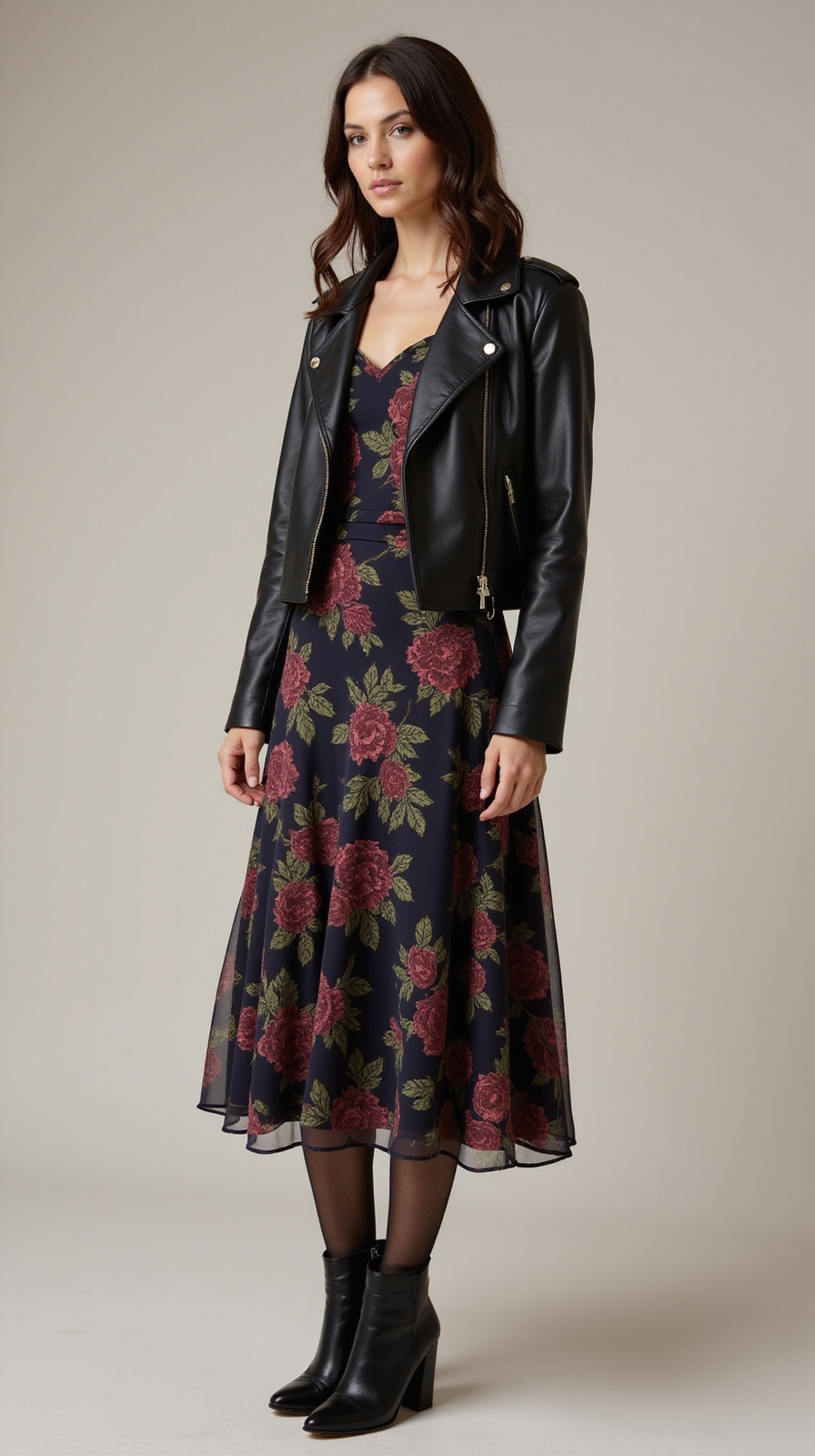 romantic dark floral edge
