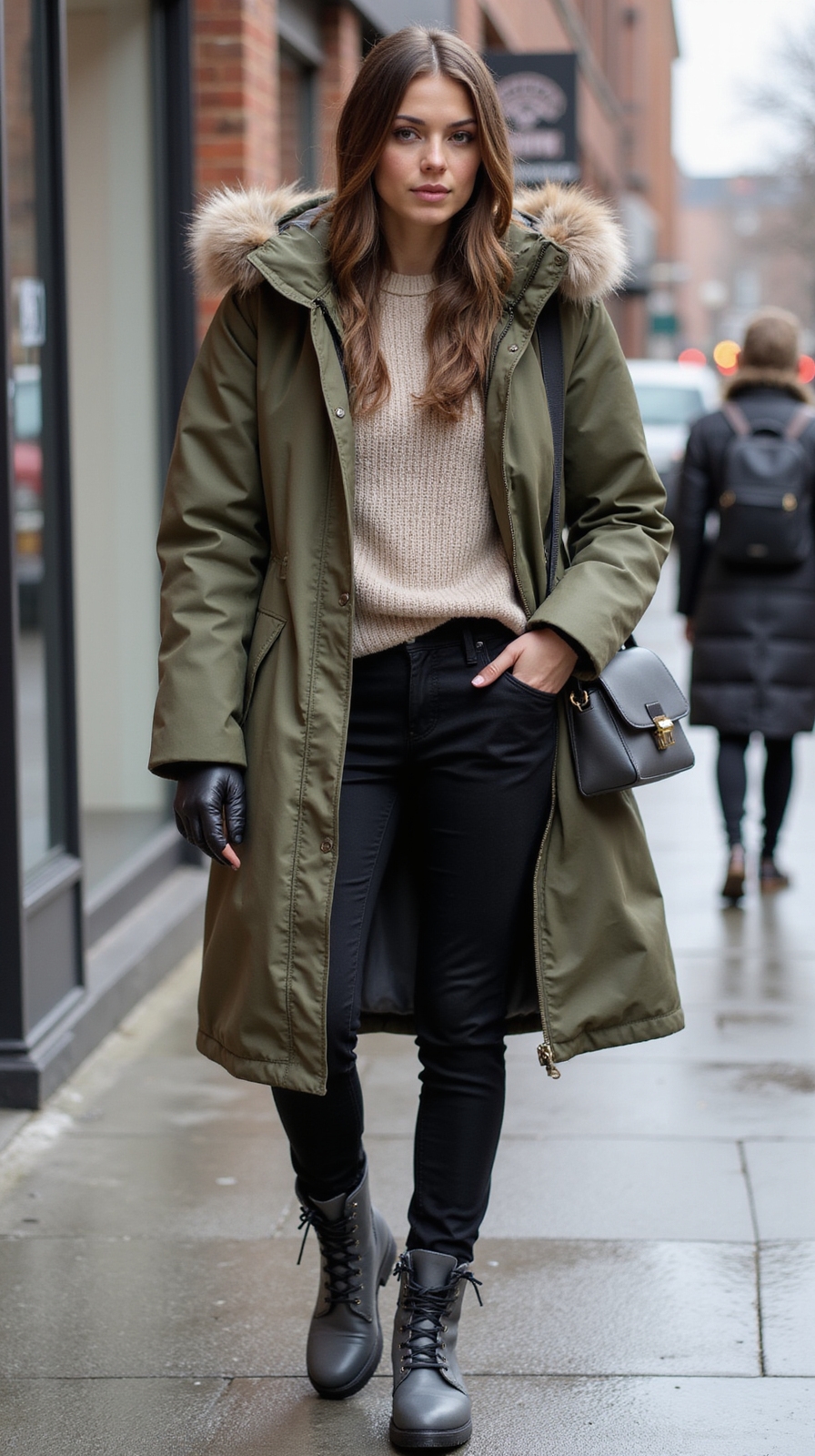 roomy parka technical boots