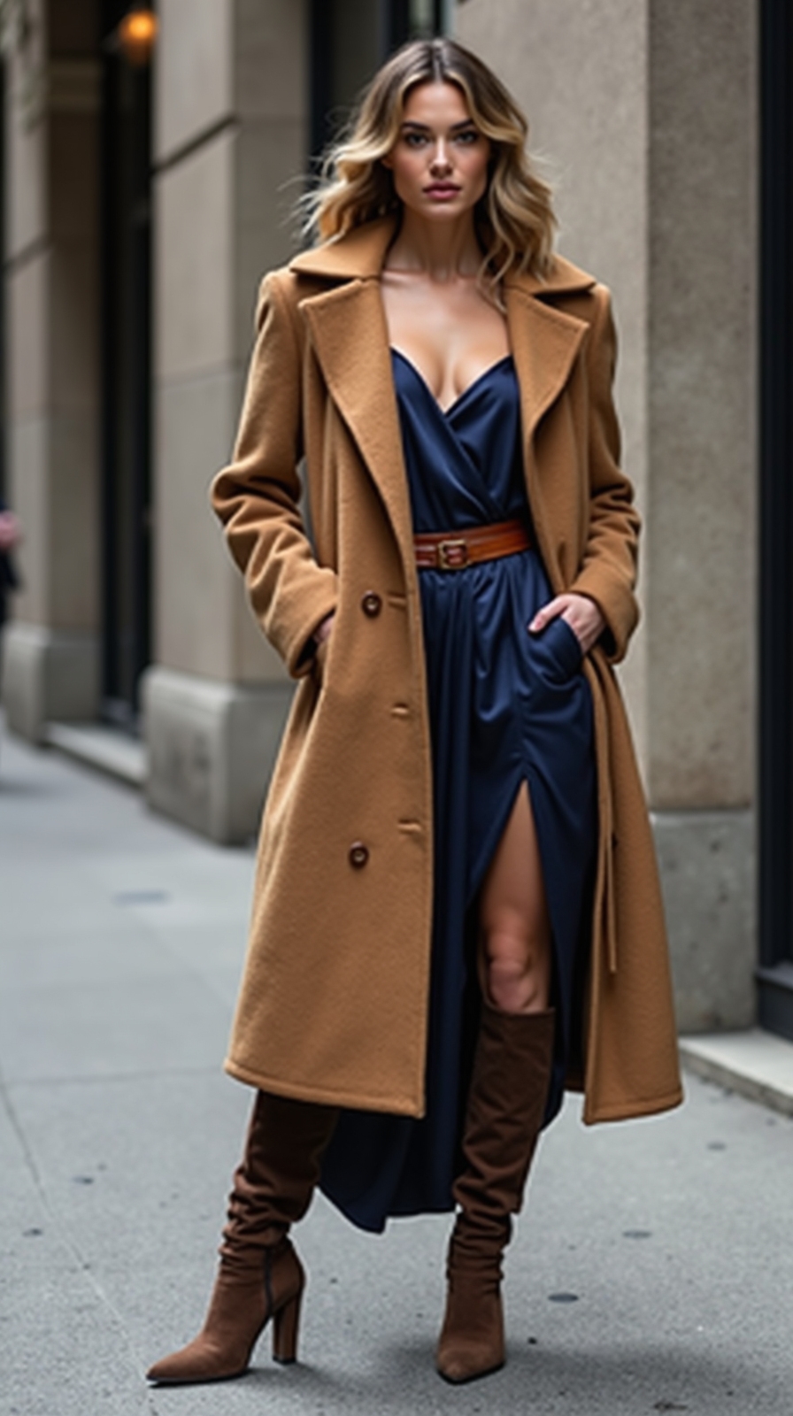 sculpted coat sleek evening layers
