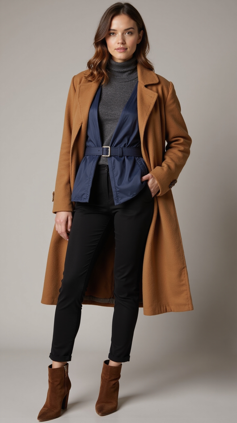 sleek layered polished winterwear