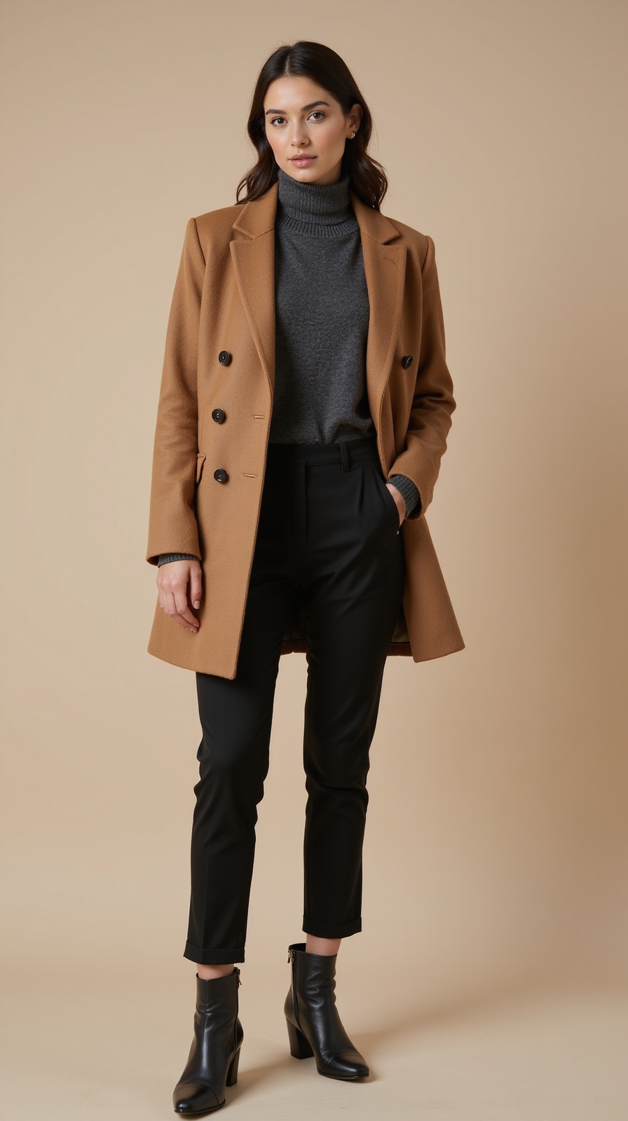 sleek neutral waterproof ankle boots
