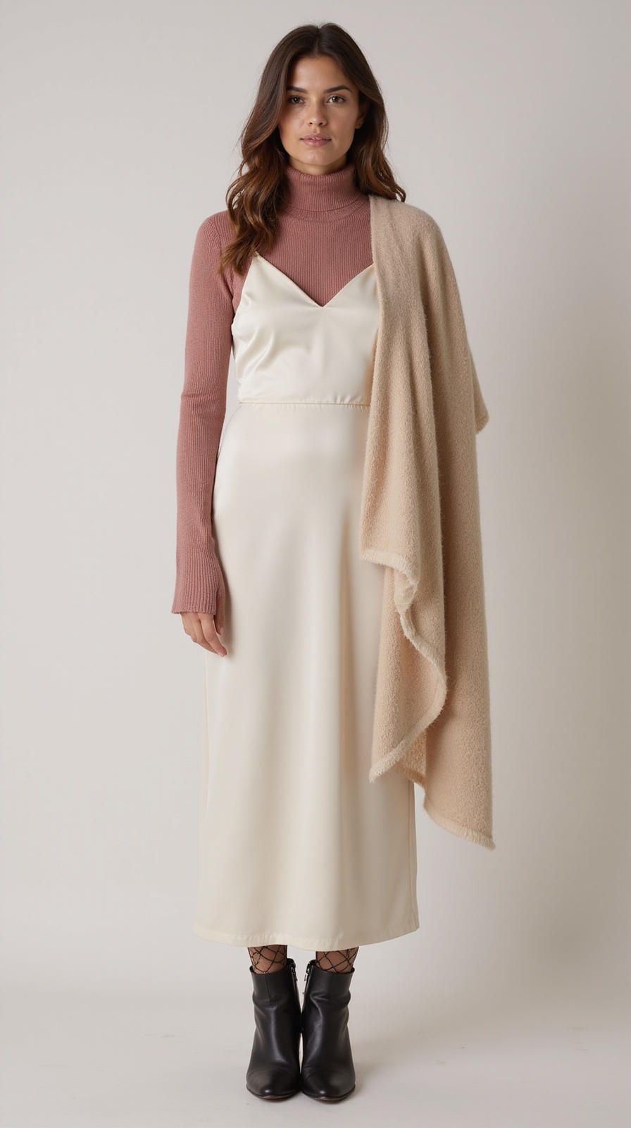 slim long sleeve layered slip