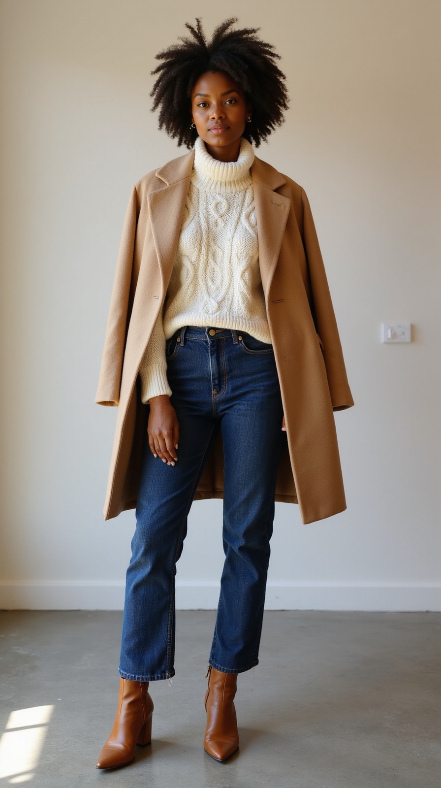 slouchy knit high rise denim