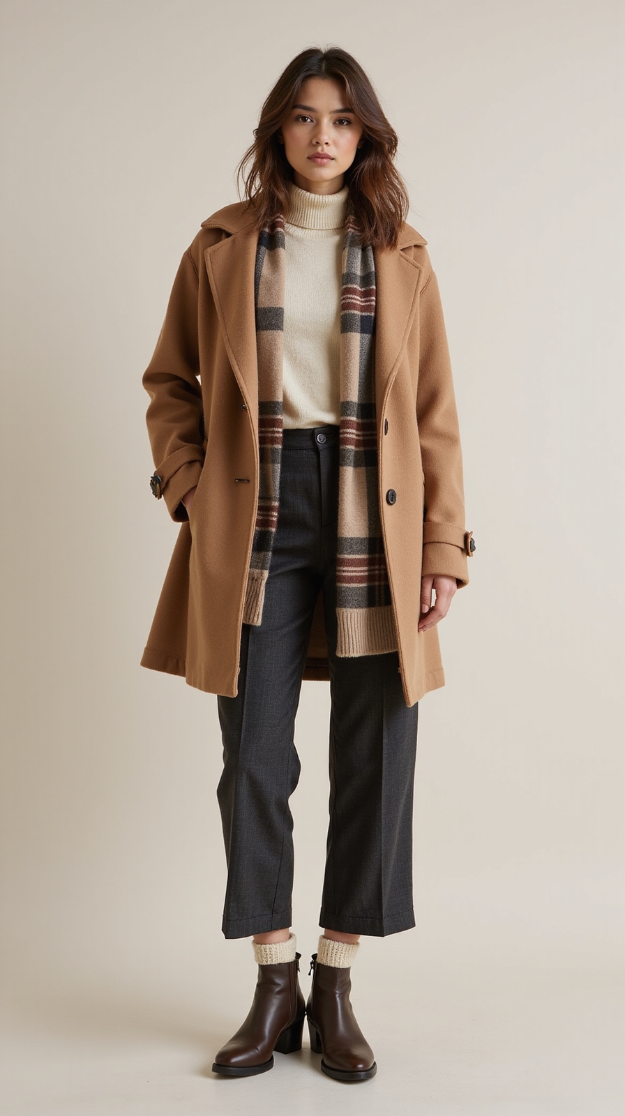 soft fitted layered winter style