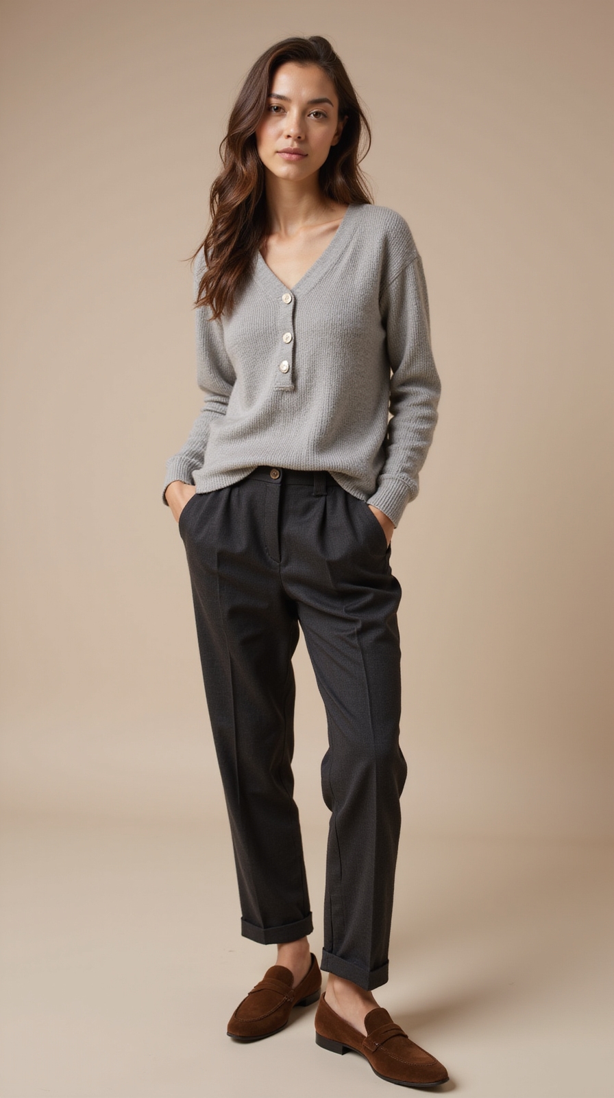 soft henley tailored trousers