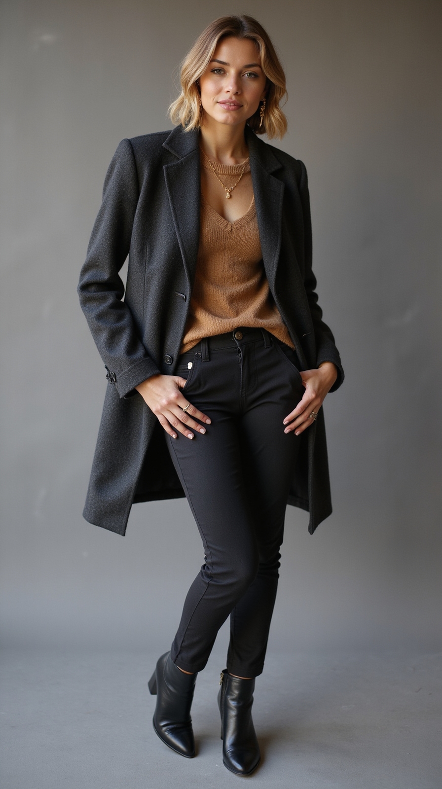 statement blazer with knit tee