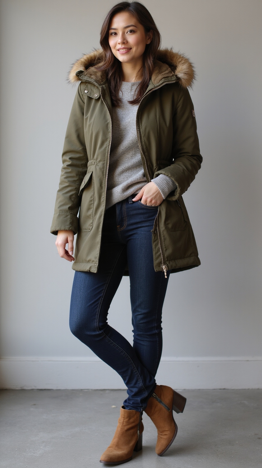 streamlined insulated parka ensemble