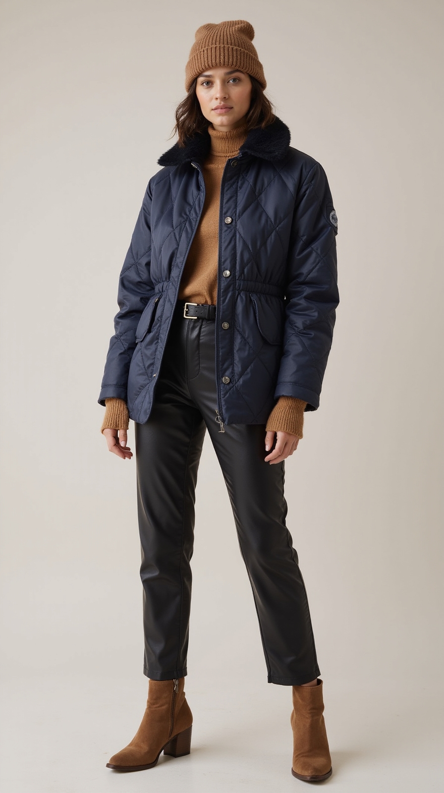 streamlined quilted jacket styling