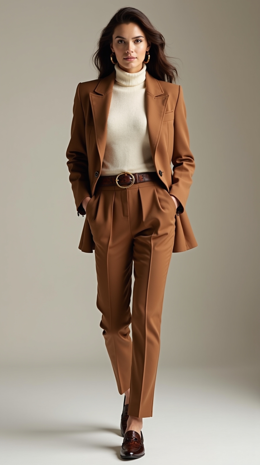 structured polished brown officewear