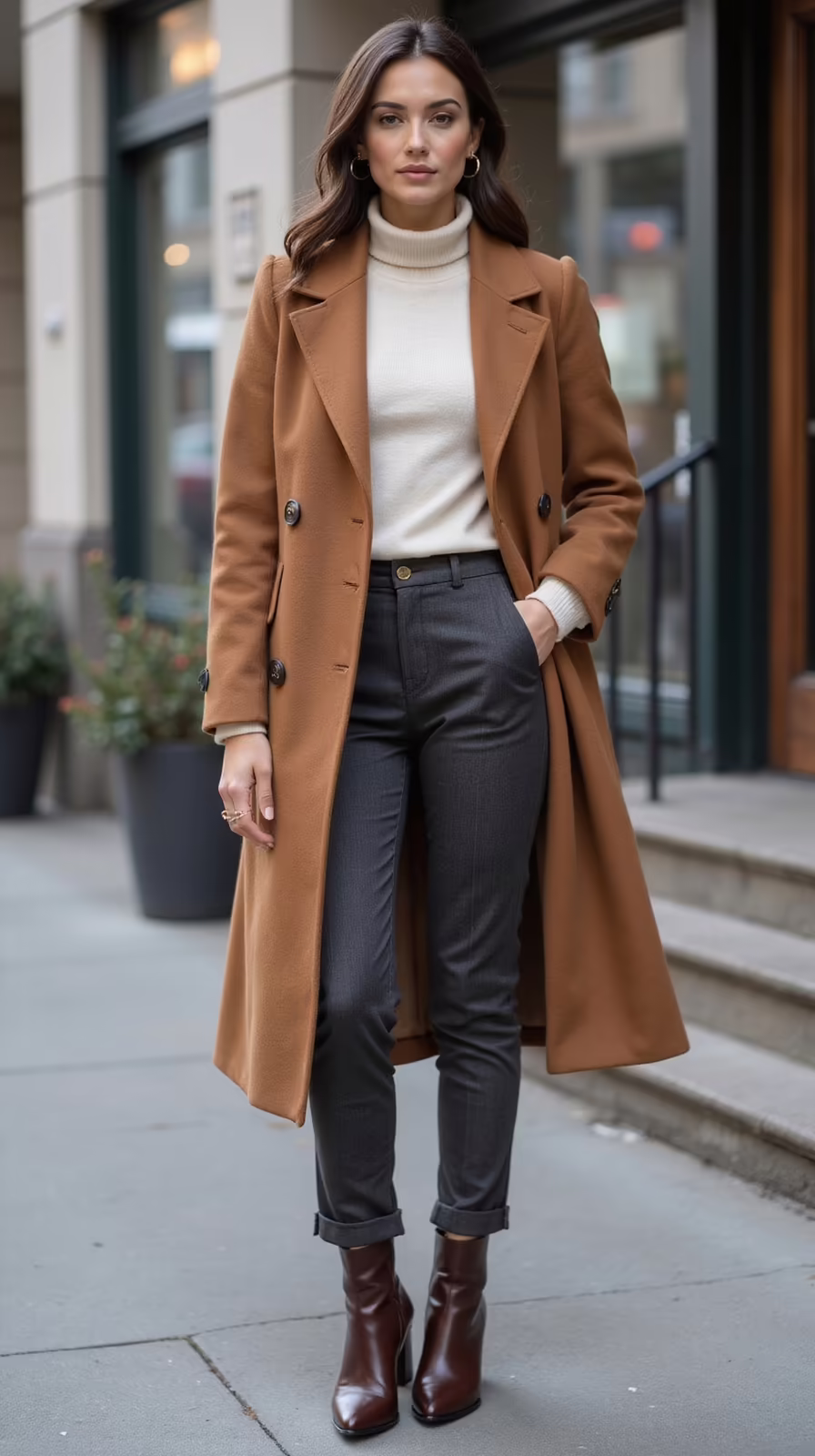 stylish warm winter coat looks