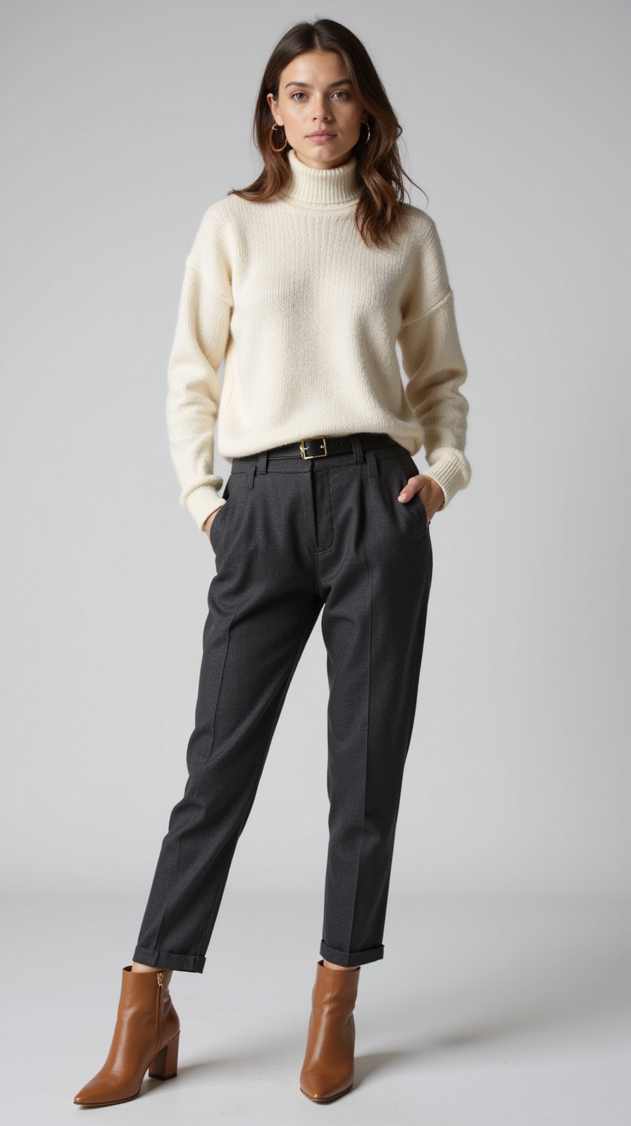 sweater and trouser polished combos