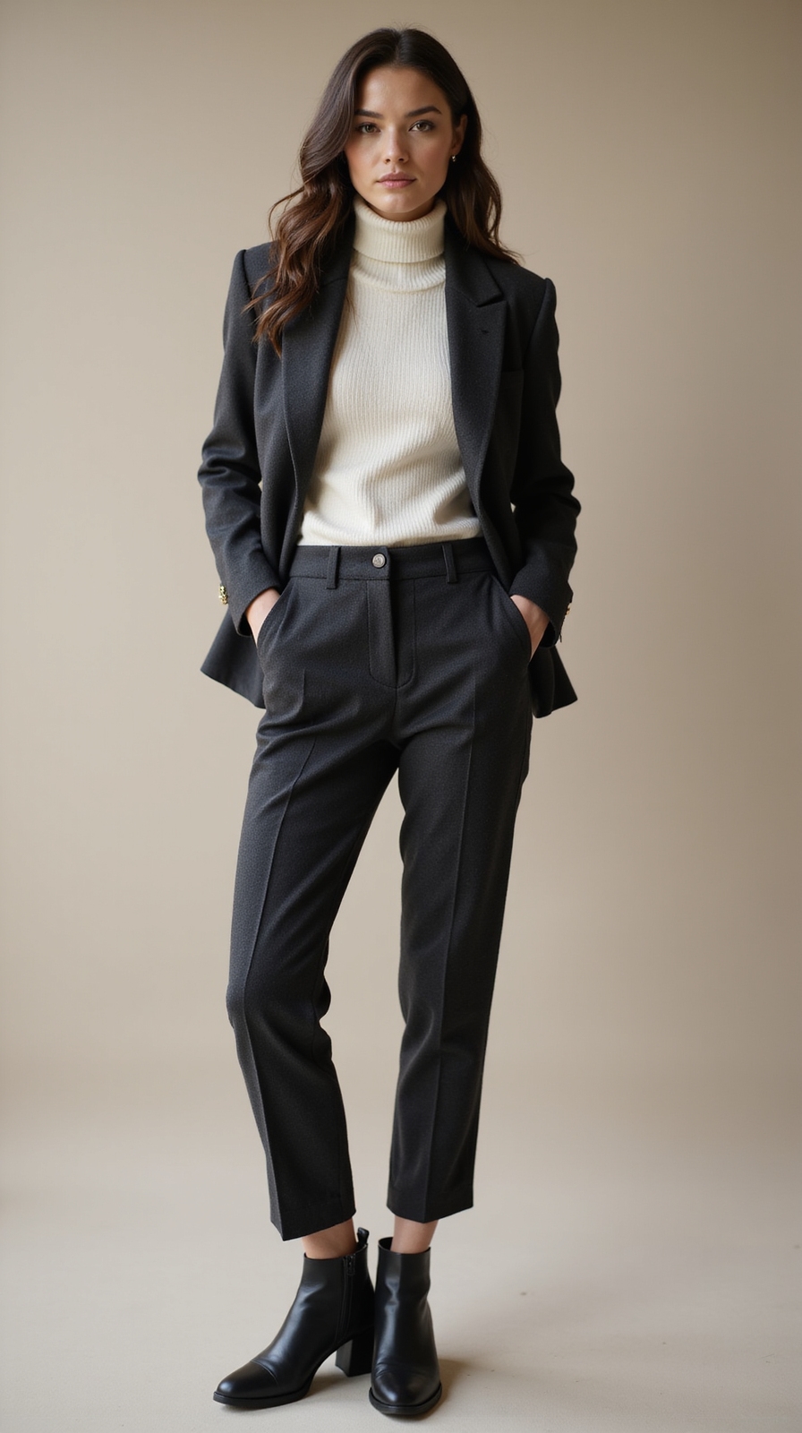 tailored blazers over thermals