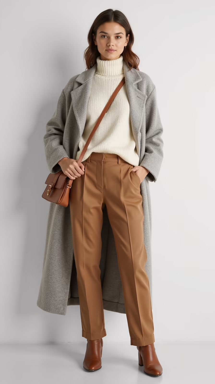 tailored coat cashmere knit
