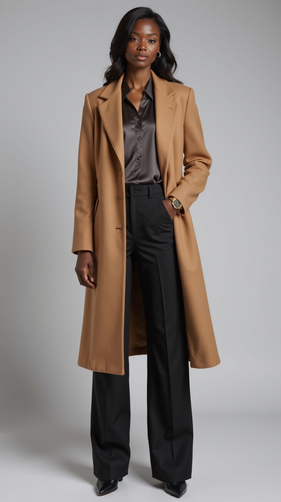 tailored layered winter officewear