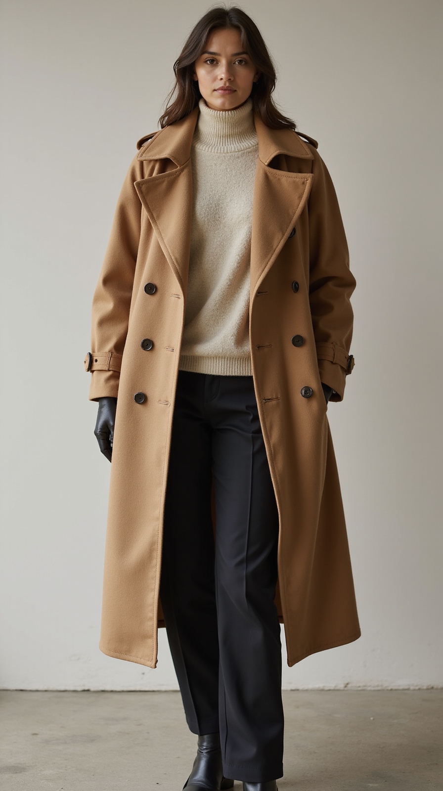 tailored neutral waterproof trench