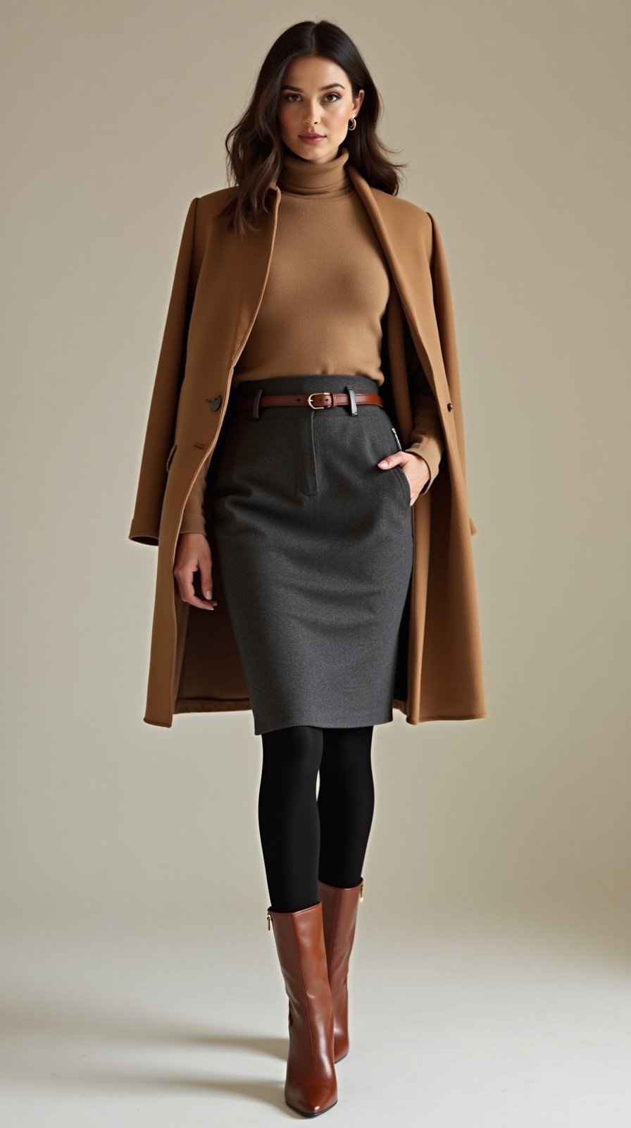 tailored skirts tights boots