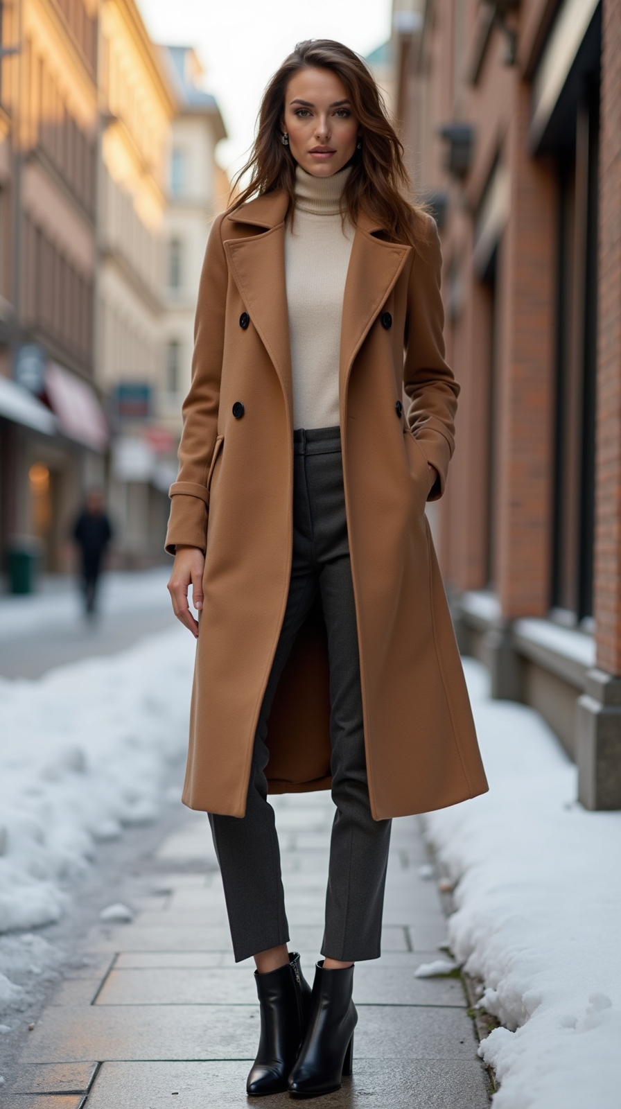 tailored wool coat ensemble