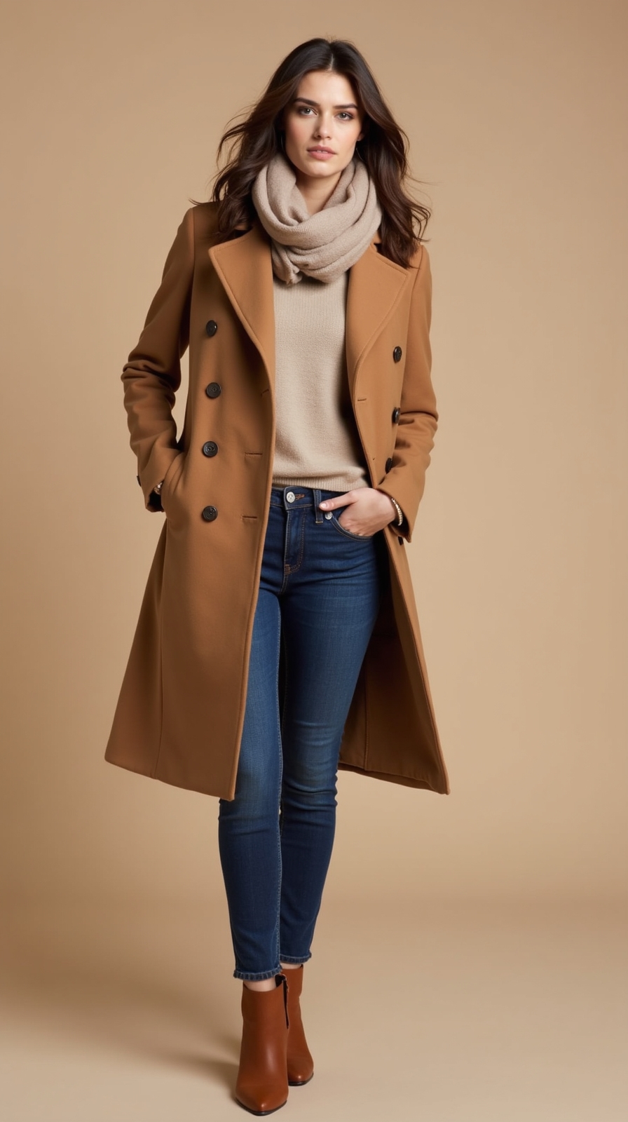 tailored wool coat ensemble