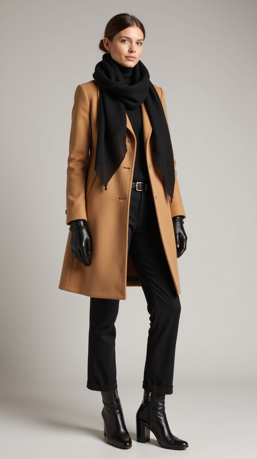 tailored wool coat ensemble