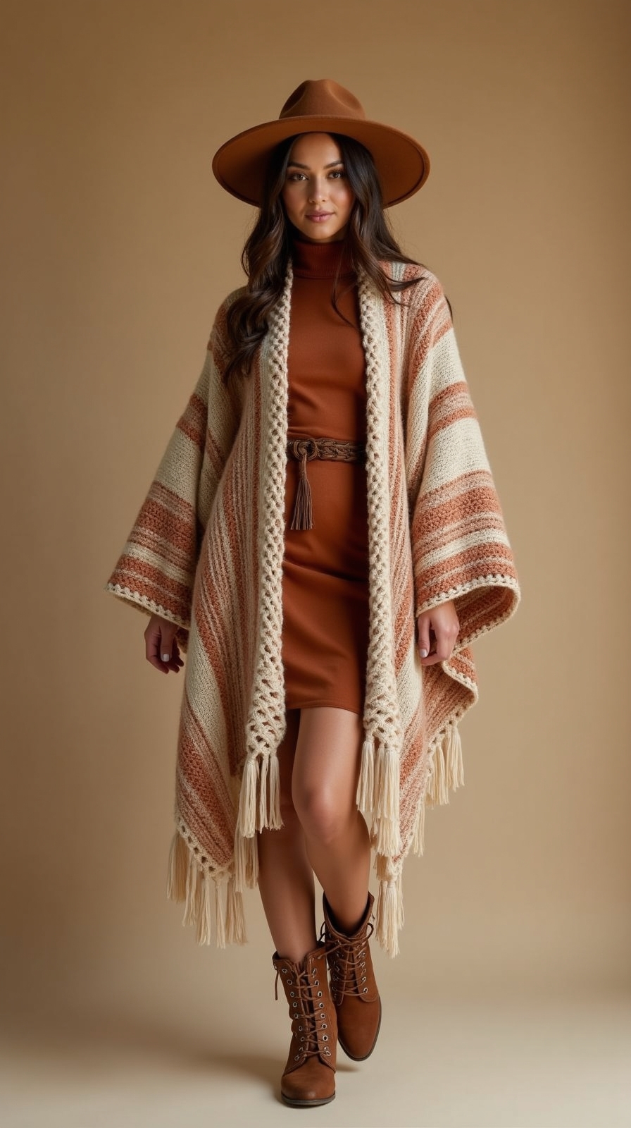 textured boho layered outerwear