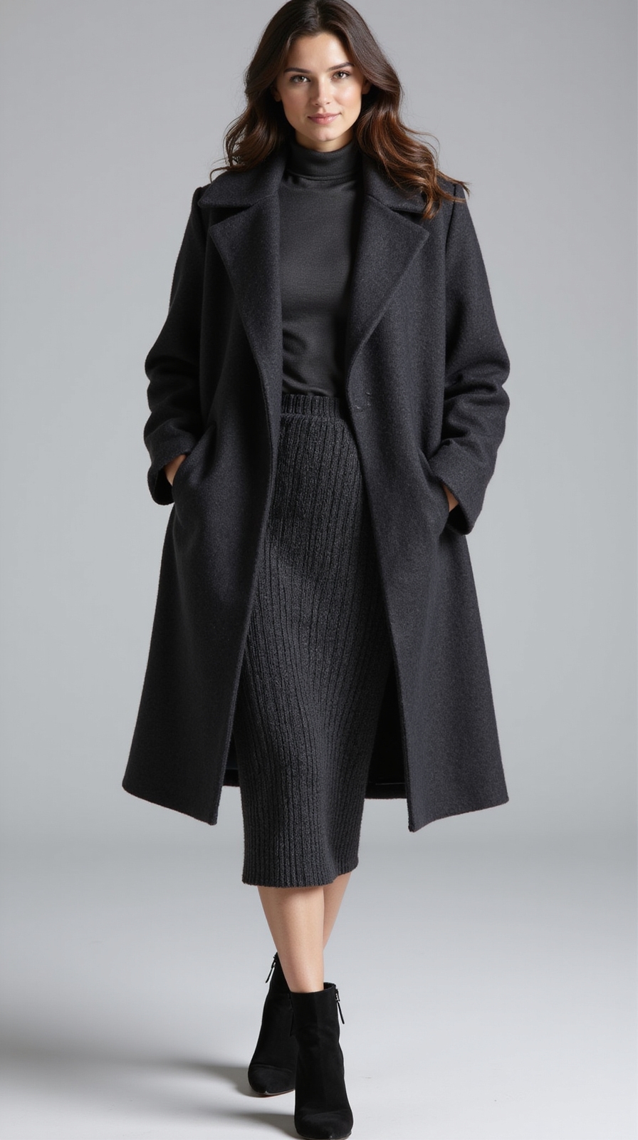 textured monochrome layered styling