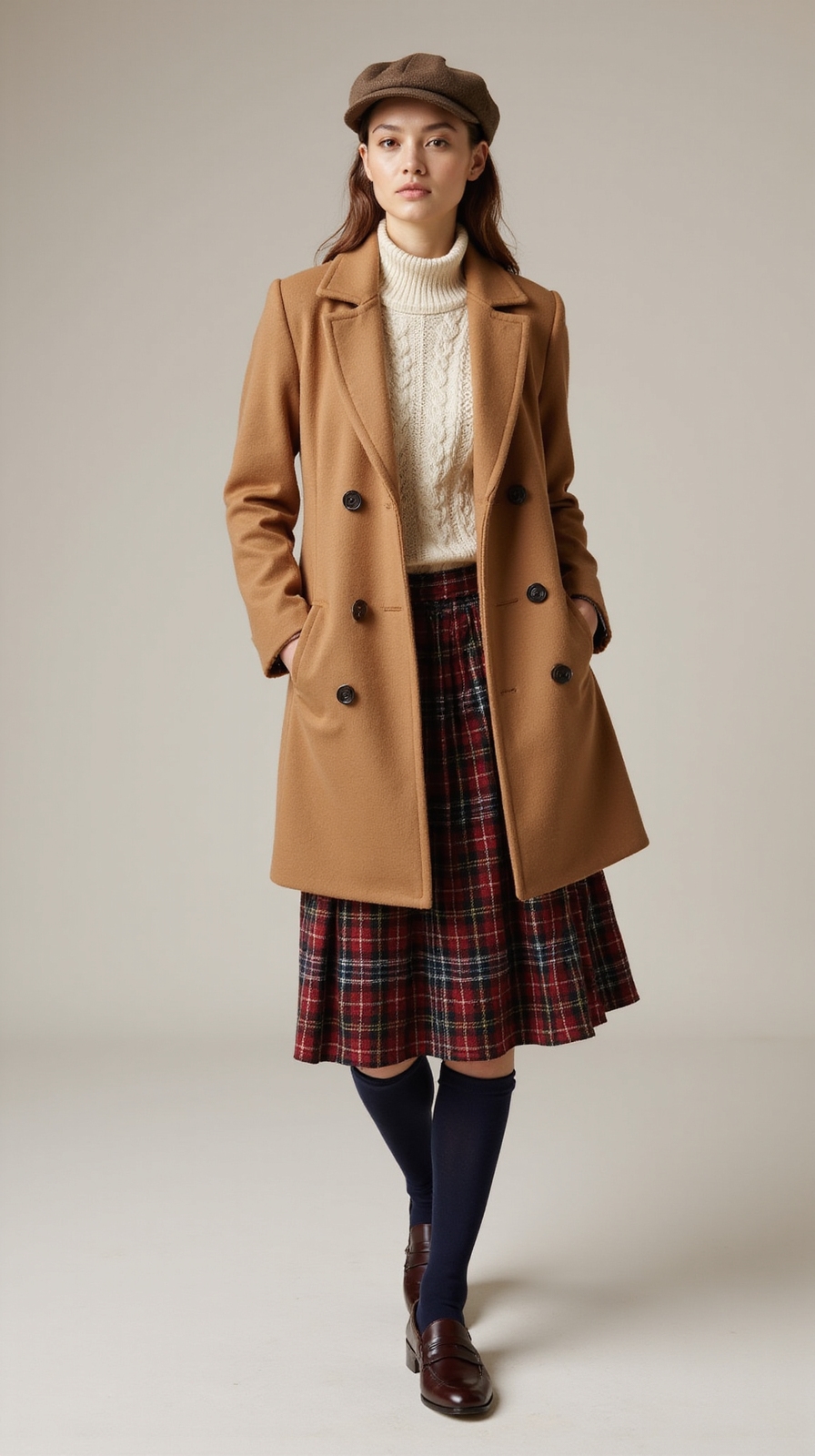 textured preppy winter layering