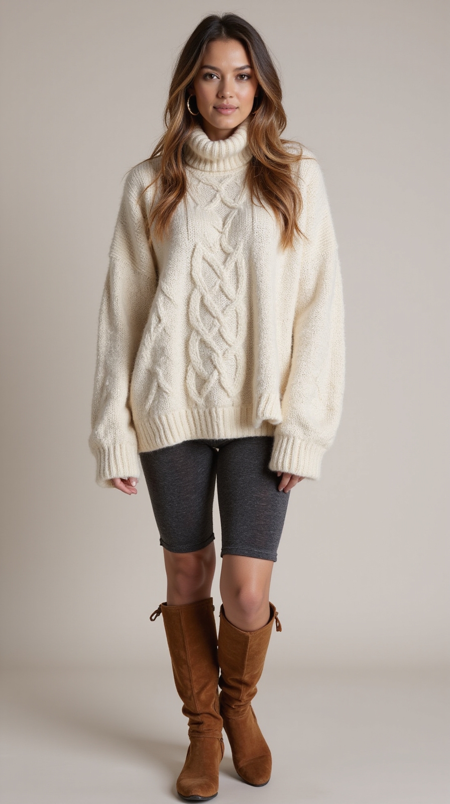 tunic sweater over shorts