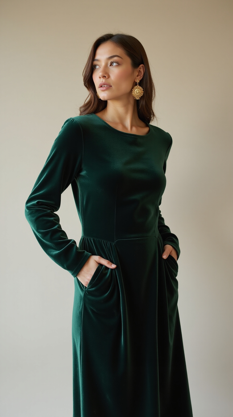 velvet midi statement earrings
