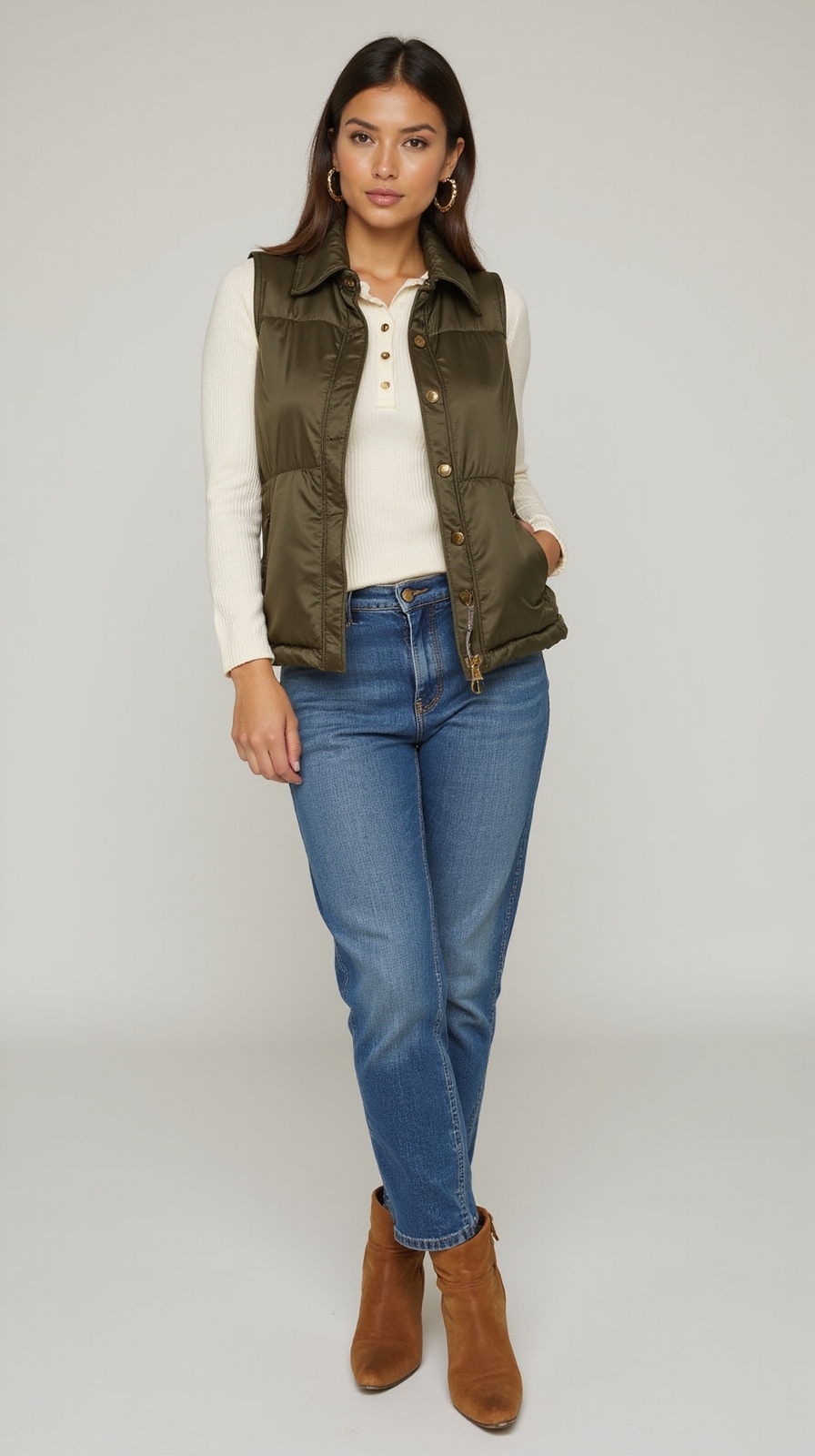 waffle thermal henley layered