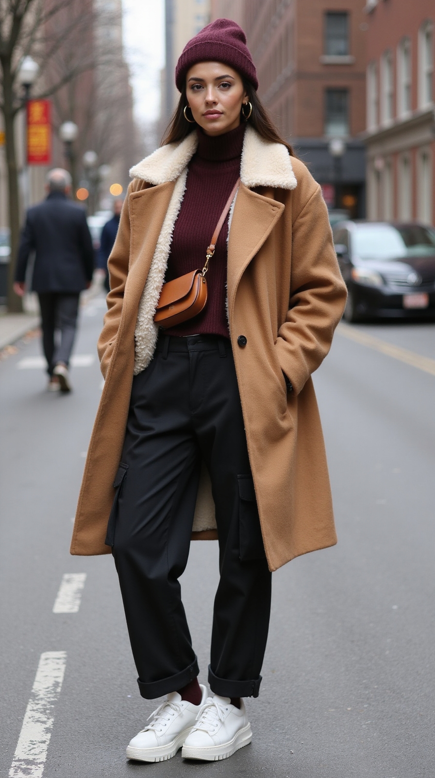 waterproof parka chunky knit