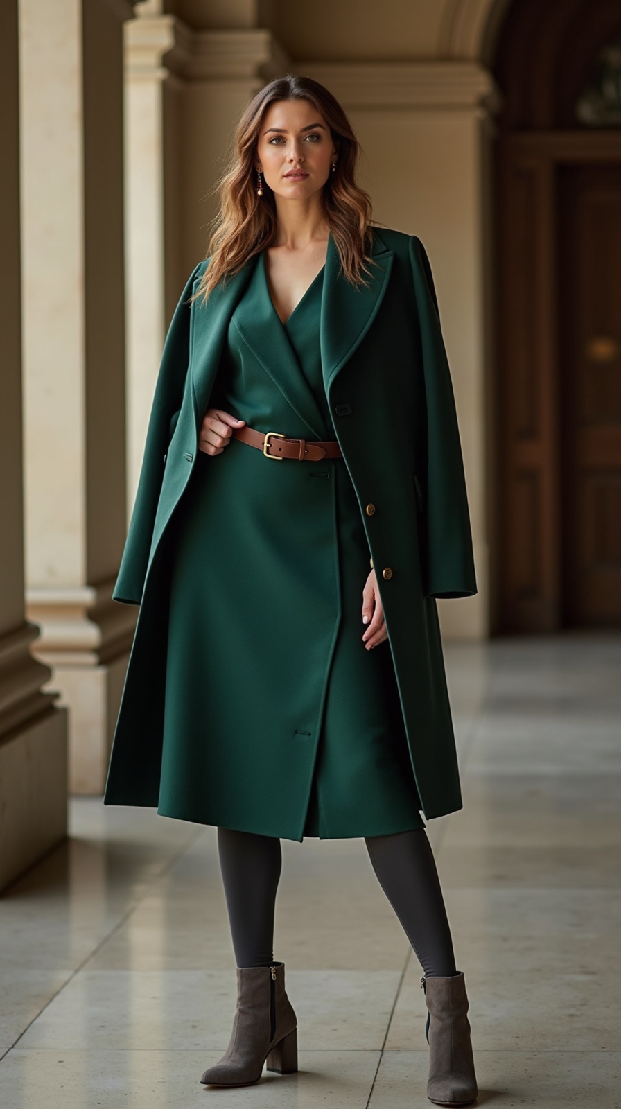 wool dress with thermals