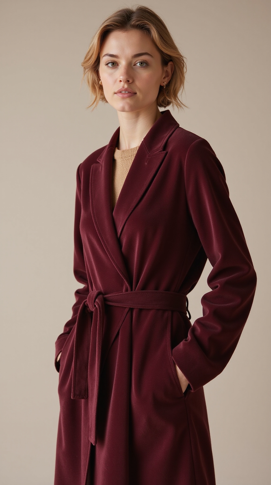 wrap dress defines silhouette