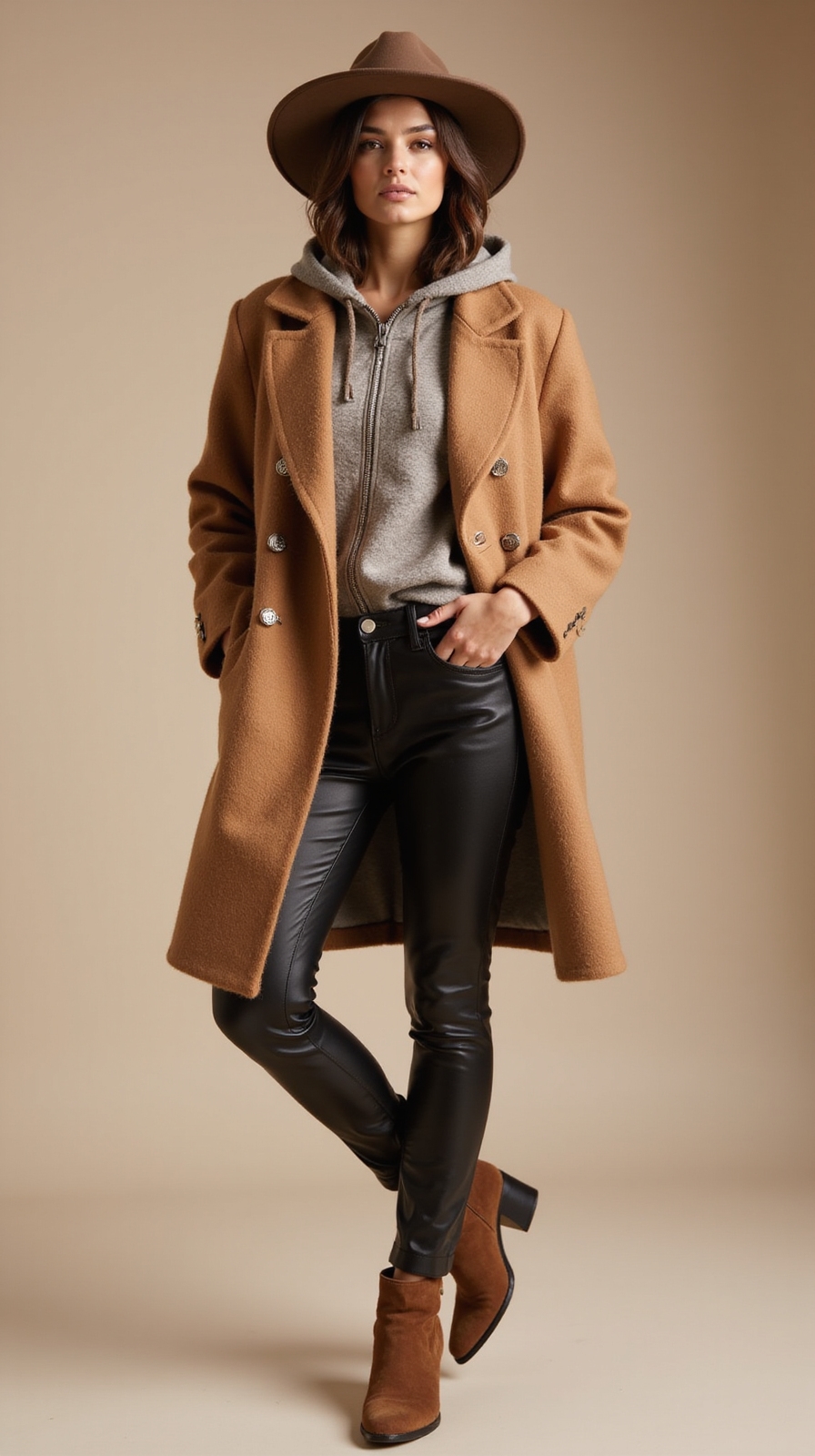 zip up hoodie with blazer