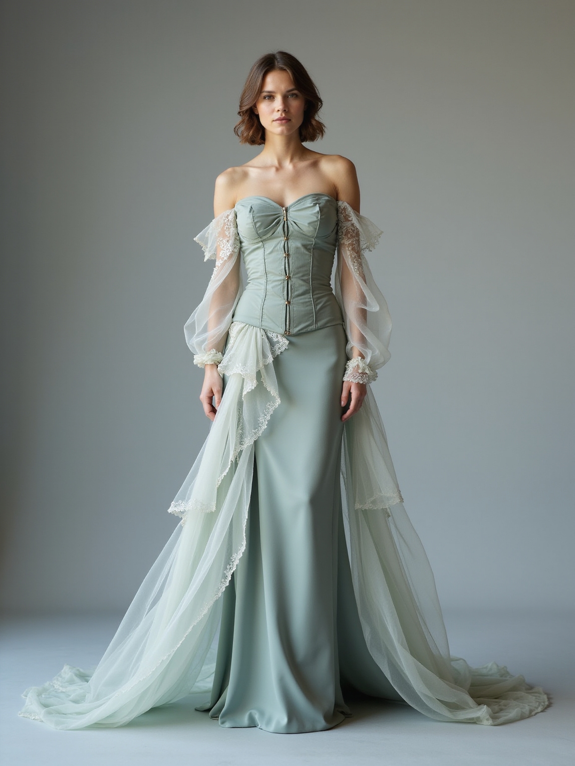 airy layered fabrics with embellishment