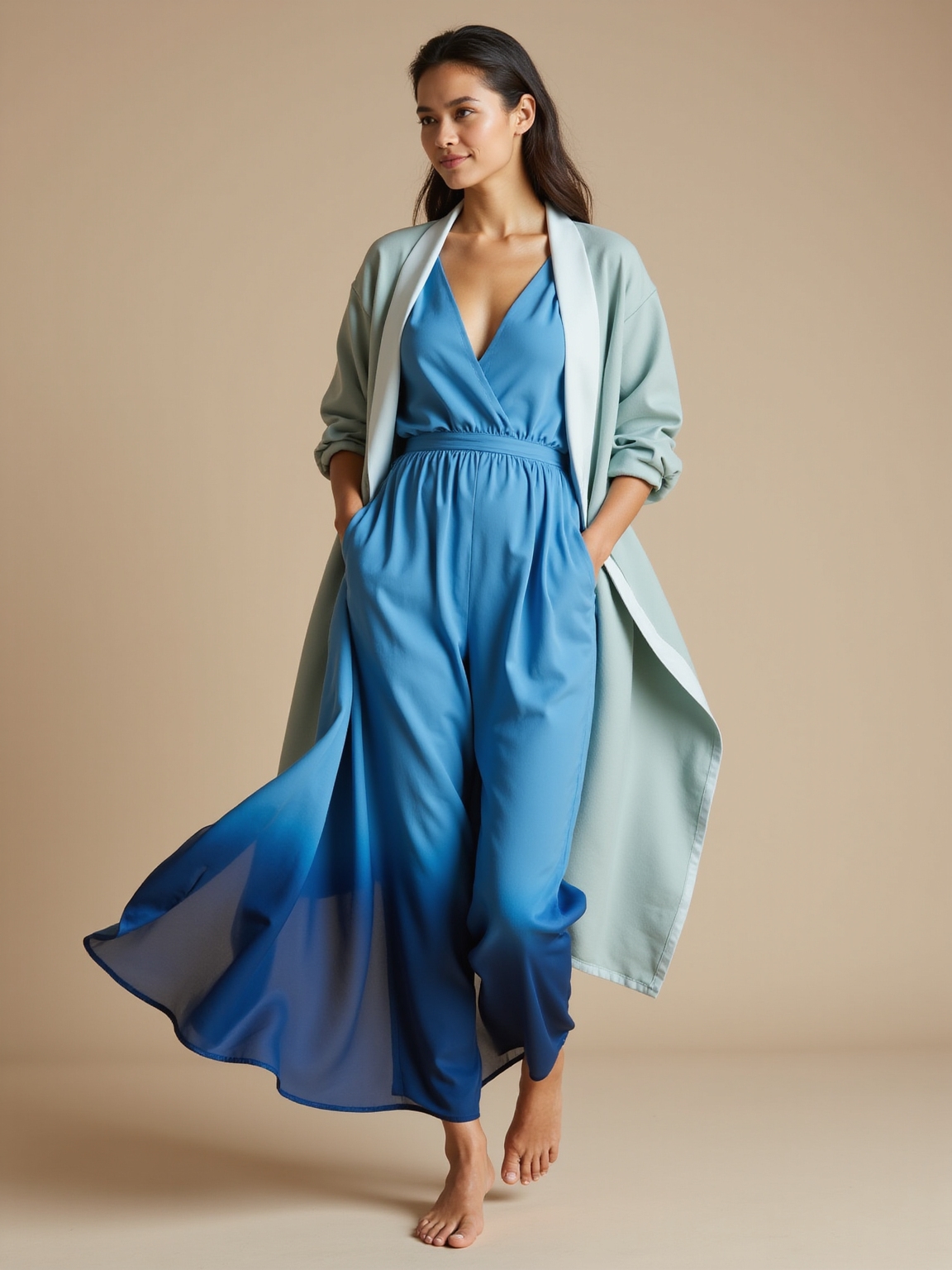 airy linen and silk sheen