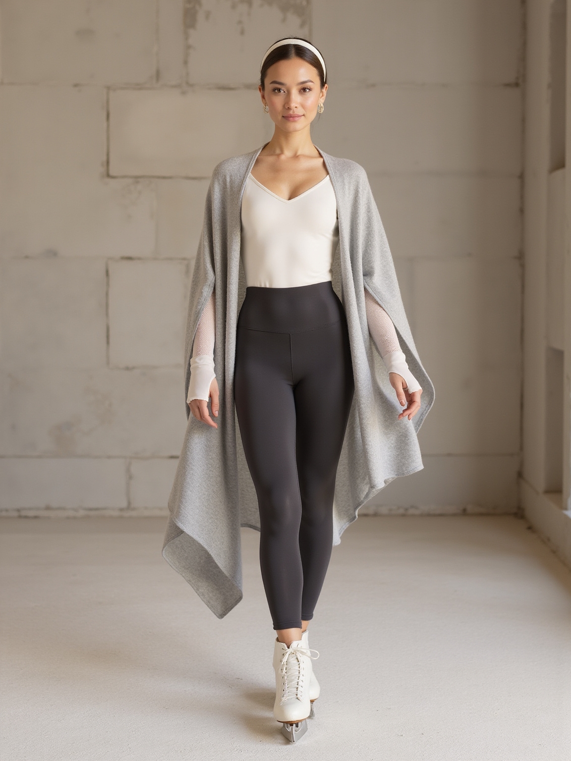 airy tailored neutral layered look