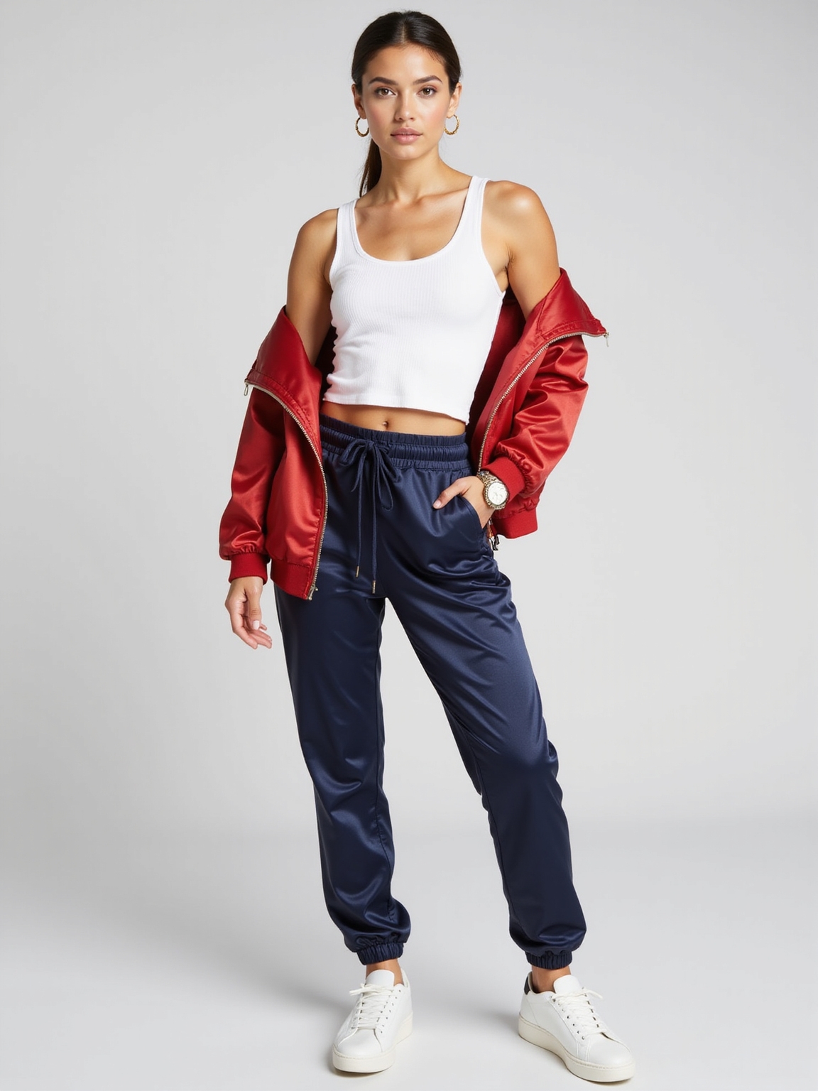 athleisure with patriotic accents
