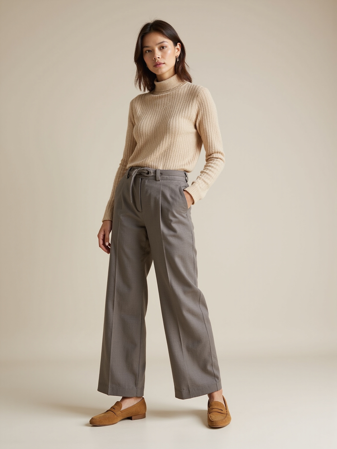 beige base charcoal contrast navy