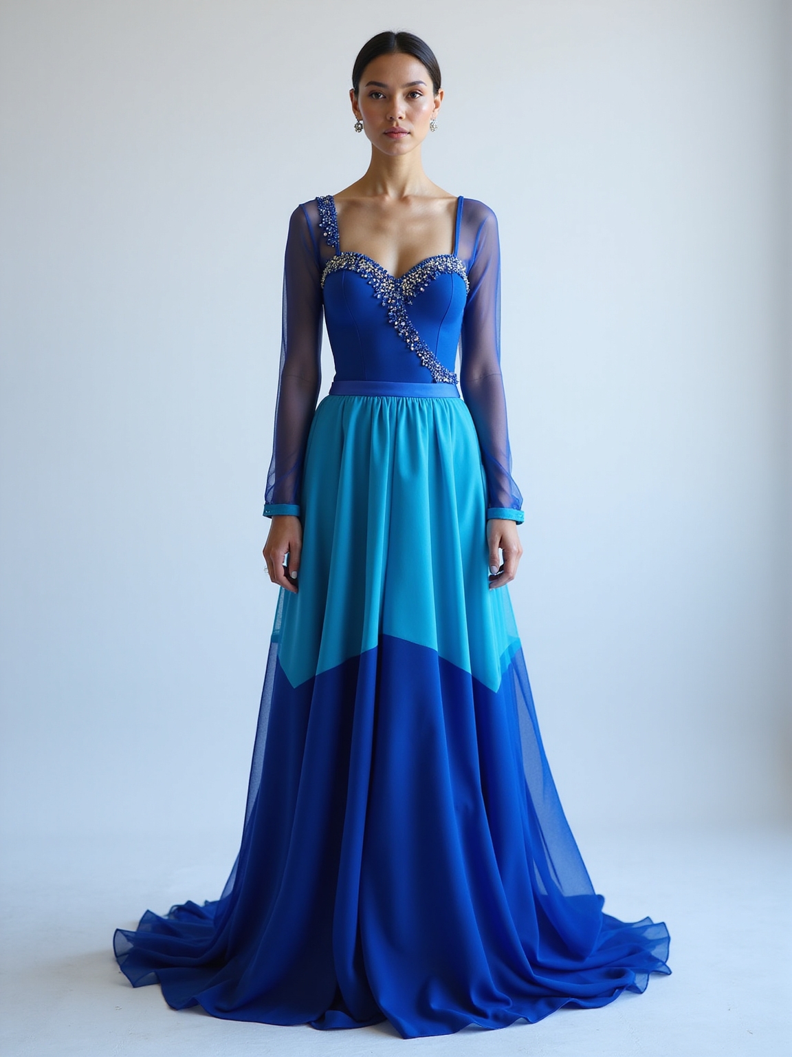 bold cerulean sapphire skating glamour