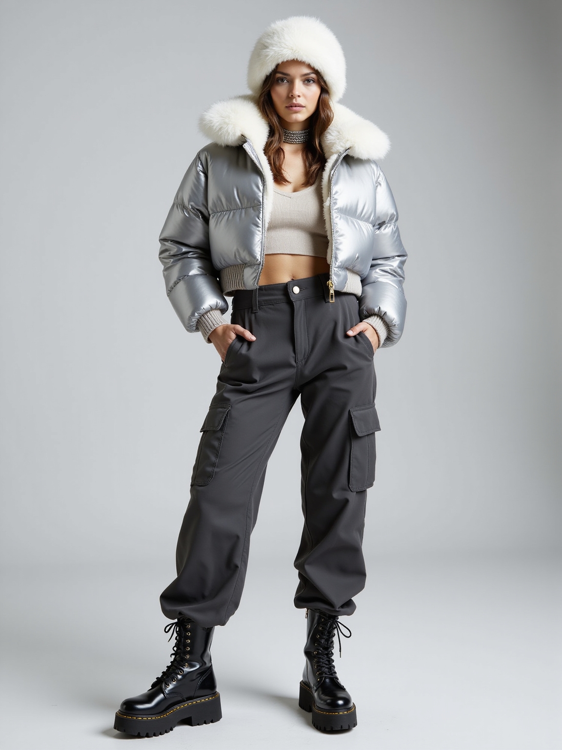 boxy cropped meets plush