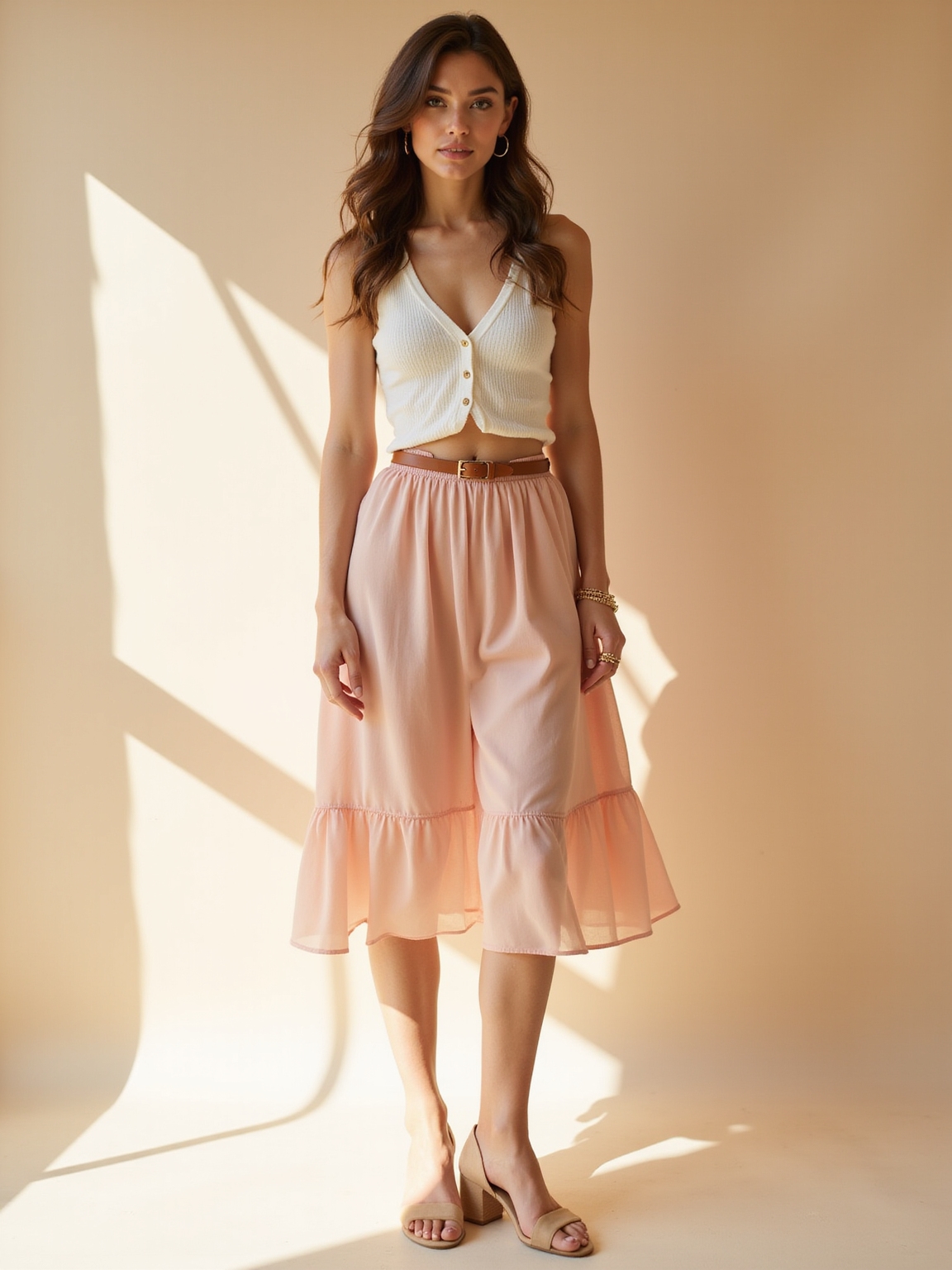 breathable flowing midi skirts