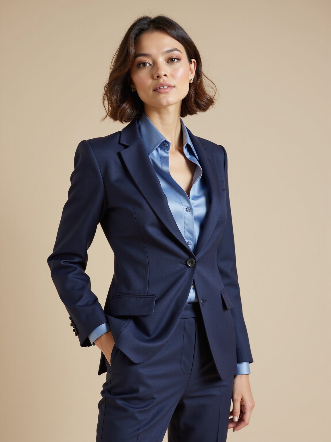 breathable tailored blue blazer