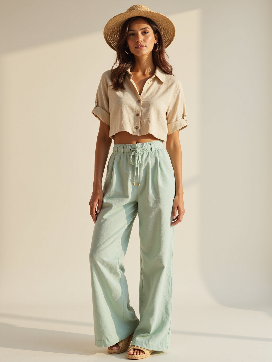 breezy linen seaside picnic ensemble