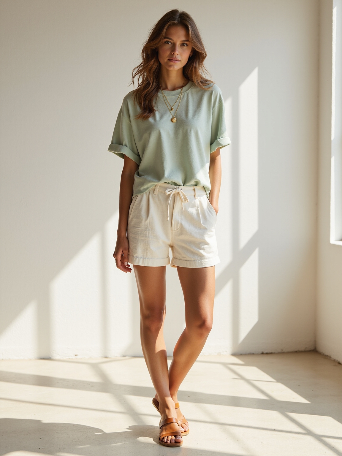 breezy linen shorts styling