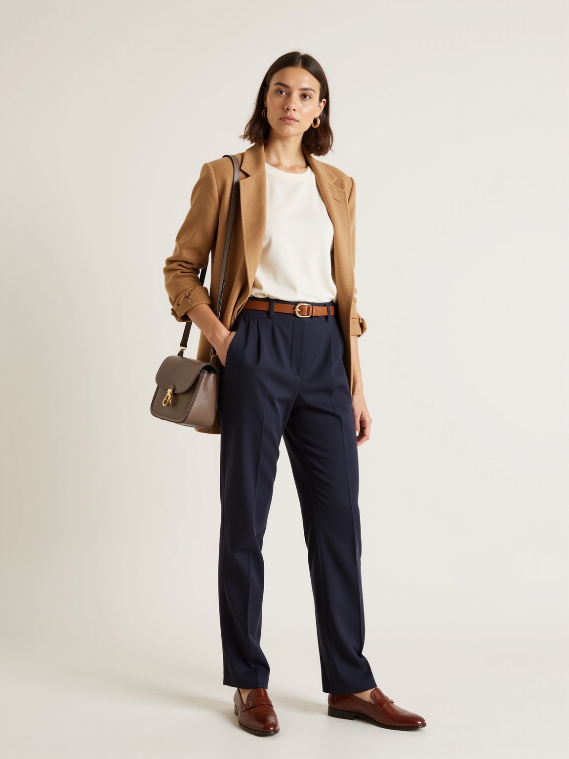 breezy tailored neutrals with warmth